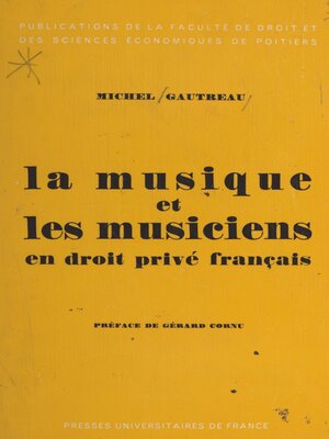 cover image of La musique et les musiciens en droit privé français contemporain